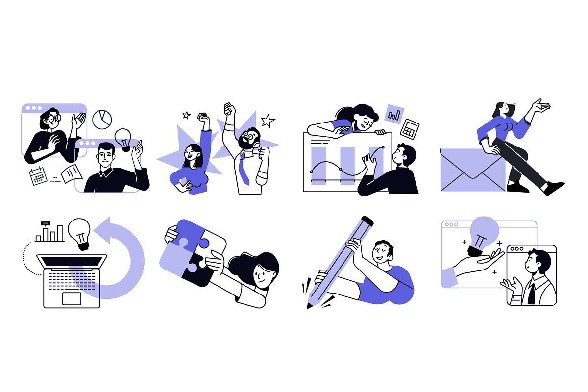 Teamwork, a Person Illustration by PureSolution (Photo 4 of 6)