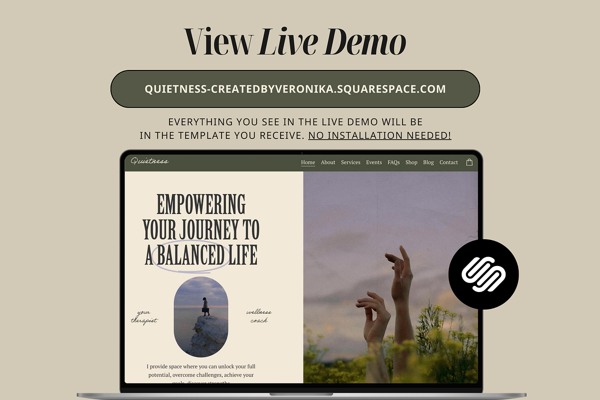 Wellness Squarespace Template, a Squarespace Template by Eden Origin Studio (Photo 2 of 11)