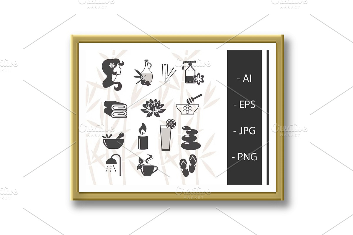 Vector spa icons set, an Outline Icon by RODINA (Photo 2 of 3)