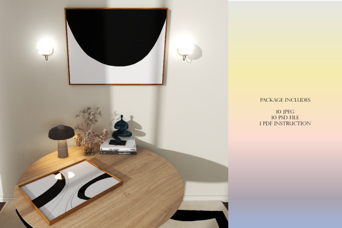 10 Bundle frame psd mockup for wall, a Print Template by DSTUDIO888 (Photo 8 of 8)