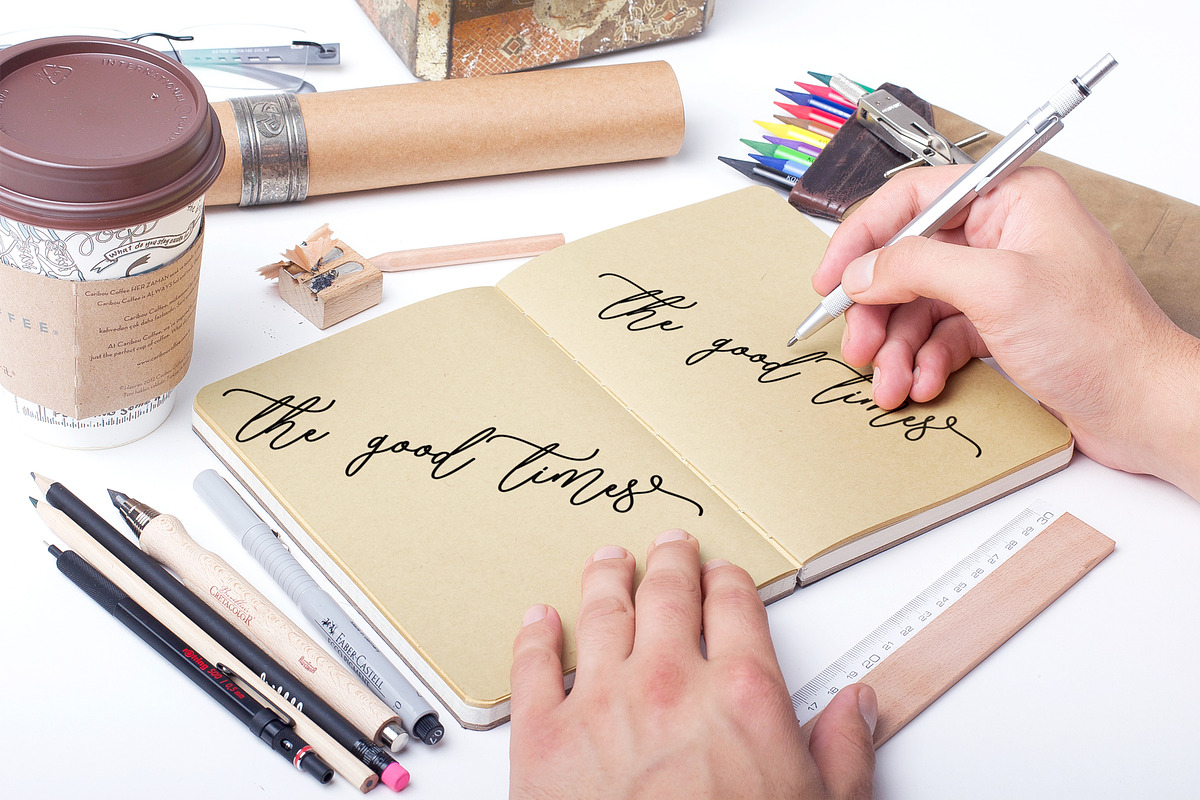 Memories, a Script Font by PollemSt (Photo 5 of 9)