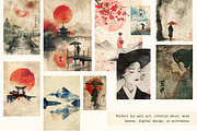 Retro Japan Posters, a Poster Template by Art's and patterns (Thumbnail 2 of 8)