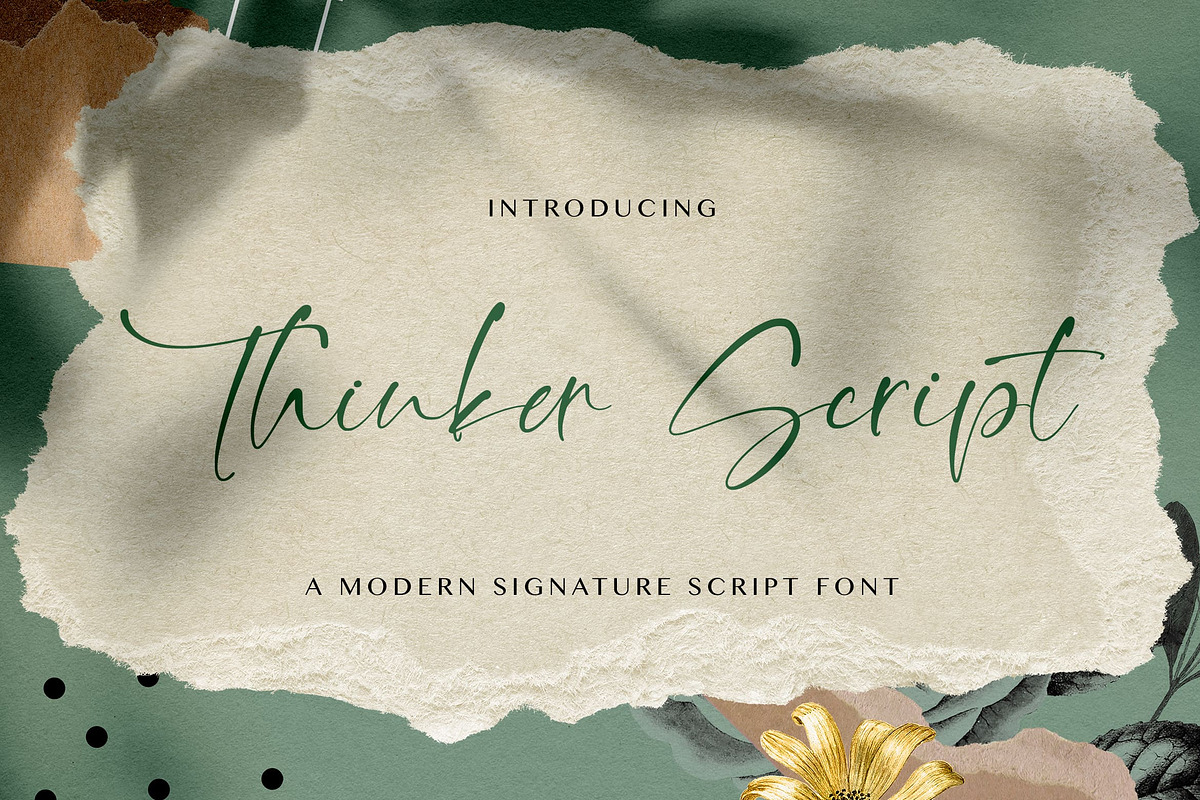 Thinker Script - Signature Font, a Script Font by StringLabs (Photo 1 of 8)