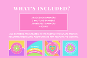Fun Social Media Banners + Icons, a Social Media Template by SunshineStudioBoutique (Thumbnail 7 of 9)
