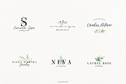 Premade Logos watercolor greenery, a Branding & Logo Template by Angele Kamp (Thumbnail 9 of 10)
