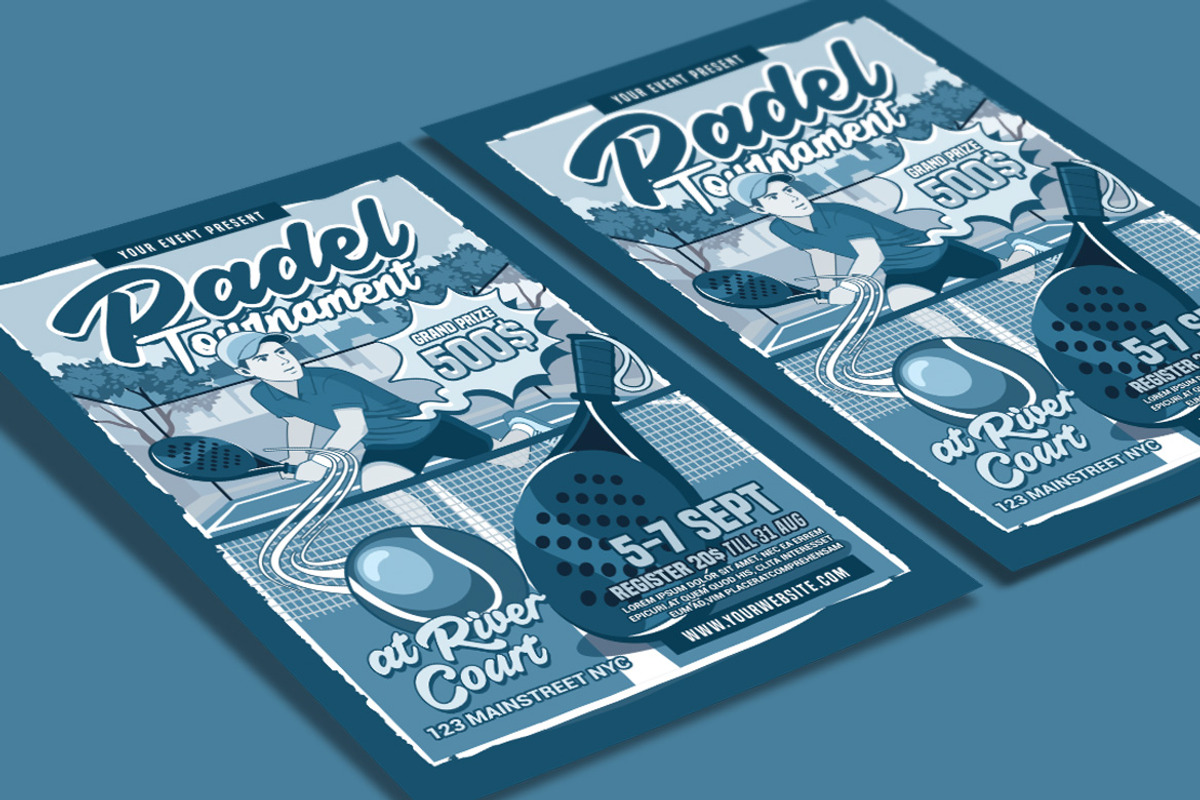Padel Tournament Flyer, a Flyer Template by Muhamad Iqbal hidayat (Photo 3 of 4)