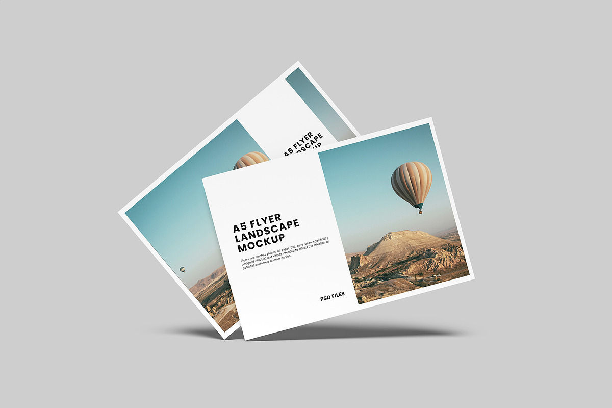 A5 Flyer Landscape Mockup, a Product Mockup by Graphiculon (Photo 11 of 11)