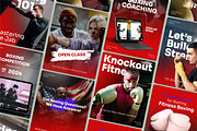 Boxing Social Media Kit Template, a Social Media Template by SecondBrain Store (Thumbnail 1 of 10)