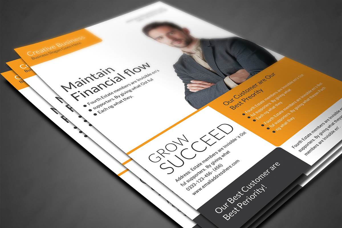 Corporate Business Flyer Template, a Flyer Template by AfzaalGraphics (Photo 3 of 4)