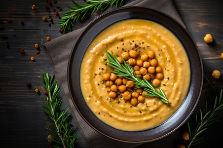 Chickpea Soup a classic of Umbrian cuisine and the epitome of Italian comfort f, a Food & Drink Photo by Rodica Ciorba