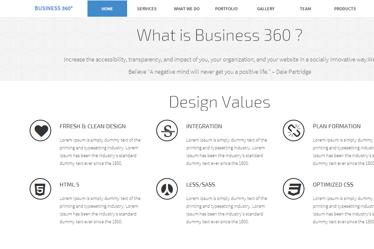 Business-360° :Responsive Template, a Bootstrap Template by uExel Web Design Shop (Photo 2 of 4)