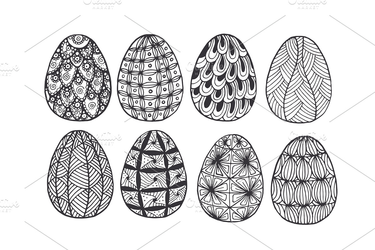 Easter eggs set, a Decorative Illustration by El Design (Photo 1 of 2)