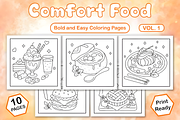 Comfort Food Bold & Easy Coloring, a Food Illustration by Coco Bloom (Thumbnail 1 of 4)