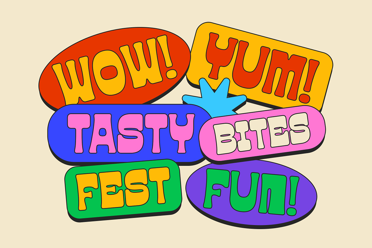 Funzo - Bold Funky Display Sans Font, a Sans Serif Font by Sekyra Lab (Photo 7 of 11)