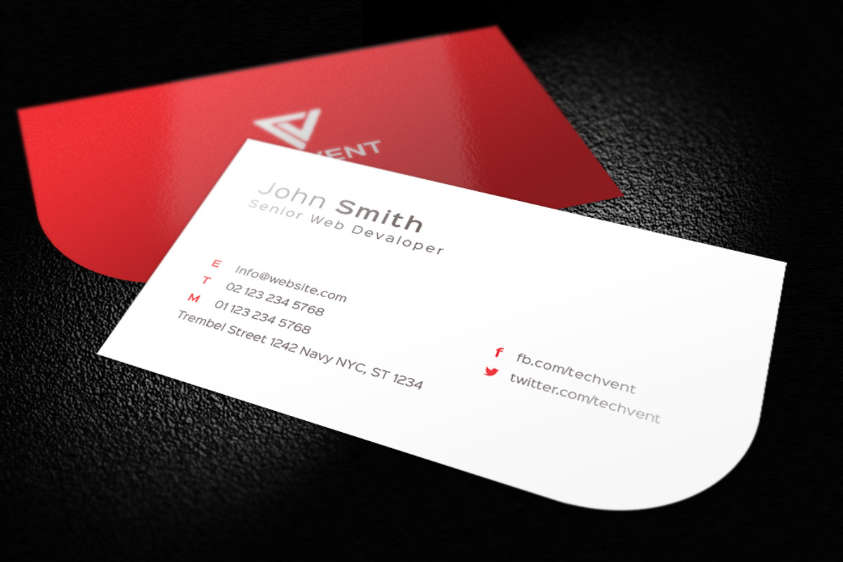 Simple Curve Business Card Template, a Business Card Template by Shahjhan (Photo 2 of 2)