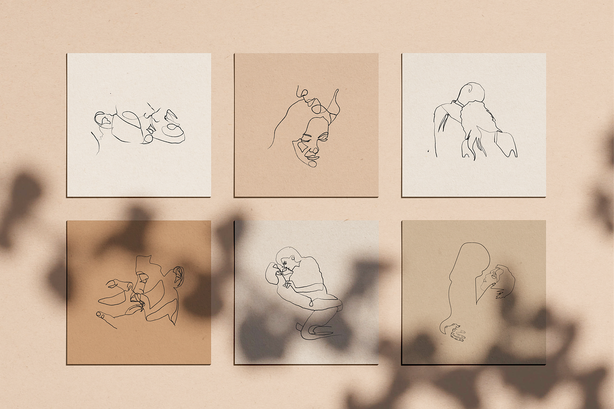 Line Drawings: Duo 12 Illustrations, an Illustration by Delightful Design (Photo 4 of 4)