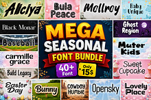 Mega Seasonal Font Bundle