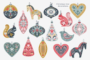 Christmas Scandinavian Ornaments, a Pattern Graphic by Molly art (Thumbnail 2 of 12)