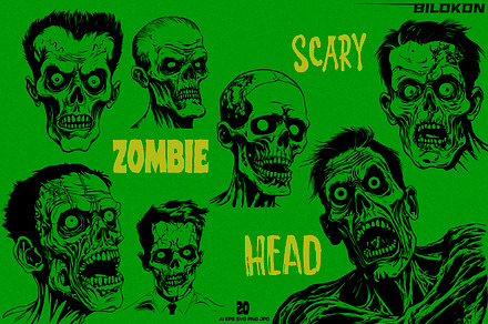 Hand drawn Zombie Vector Pack