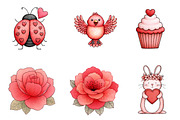 valentine's Sublimation clipart, an Illustration by CreationArt (Thumbnail 3 of 6)