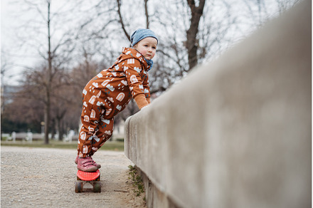 Cute toddler girl playing outdoor in, a Nature Photo by HalfPoint