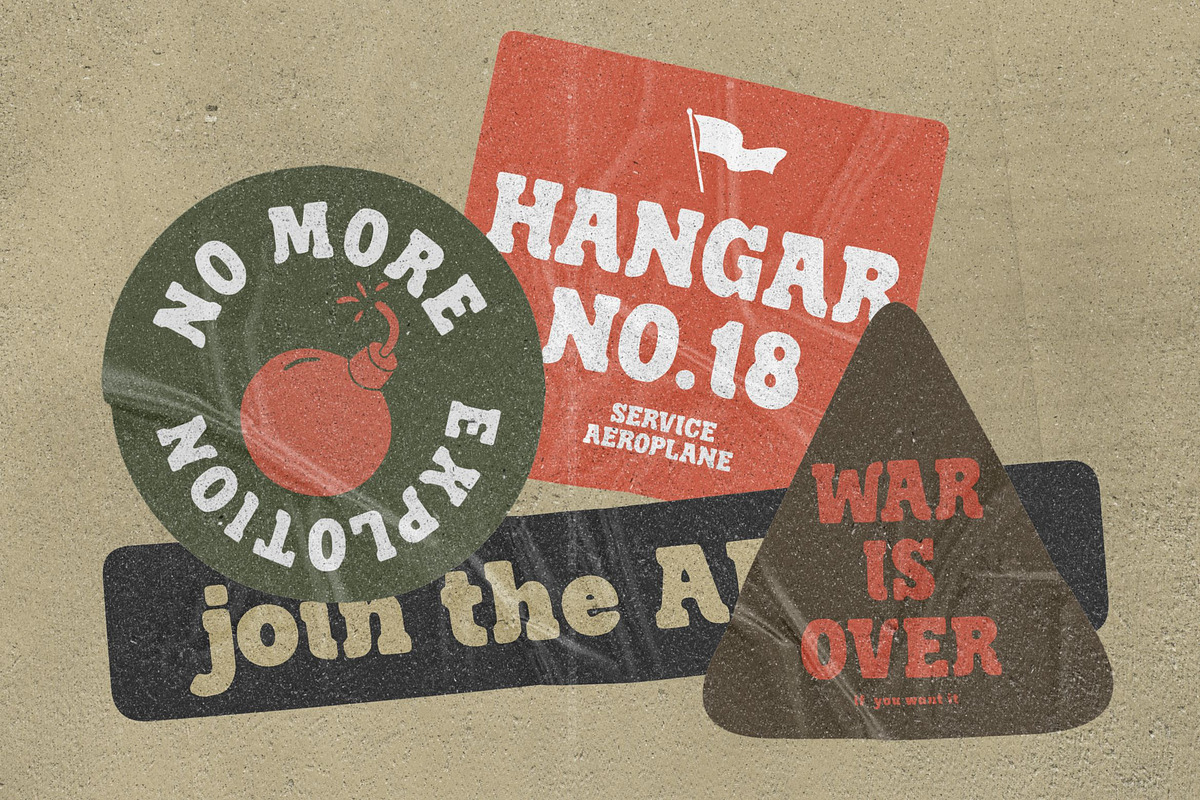 Troops - Vintage Display Font, a Slab Serif Font by Genetype (Photo 6 of 8)