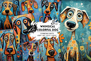 Whimsical Colorful Dog Papers, an Animal Illustration by Digital Art Mahdiseño (Thumbnail 1 of 9)