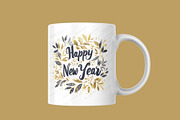 Black & Gold Happy New Year Clipart, an Illustration by Maysa Art (Thumbnail 5 of 5)