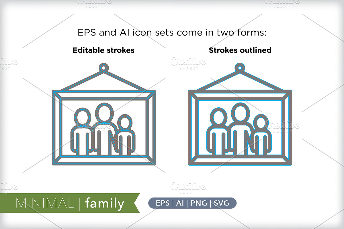 Minimal family icons, an Outline Icon by Picture Window (Photo 3 of 5)