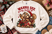 Funny Christmas Squirrel PNG, an Object Graphic by Daisy Design (Thumbnail 2 of 3)