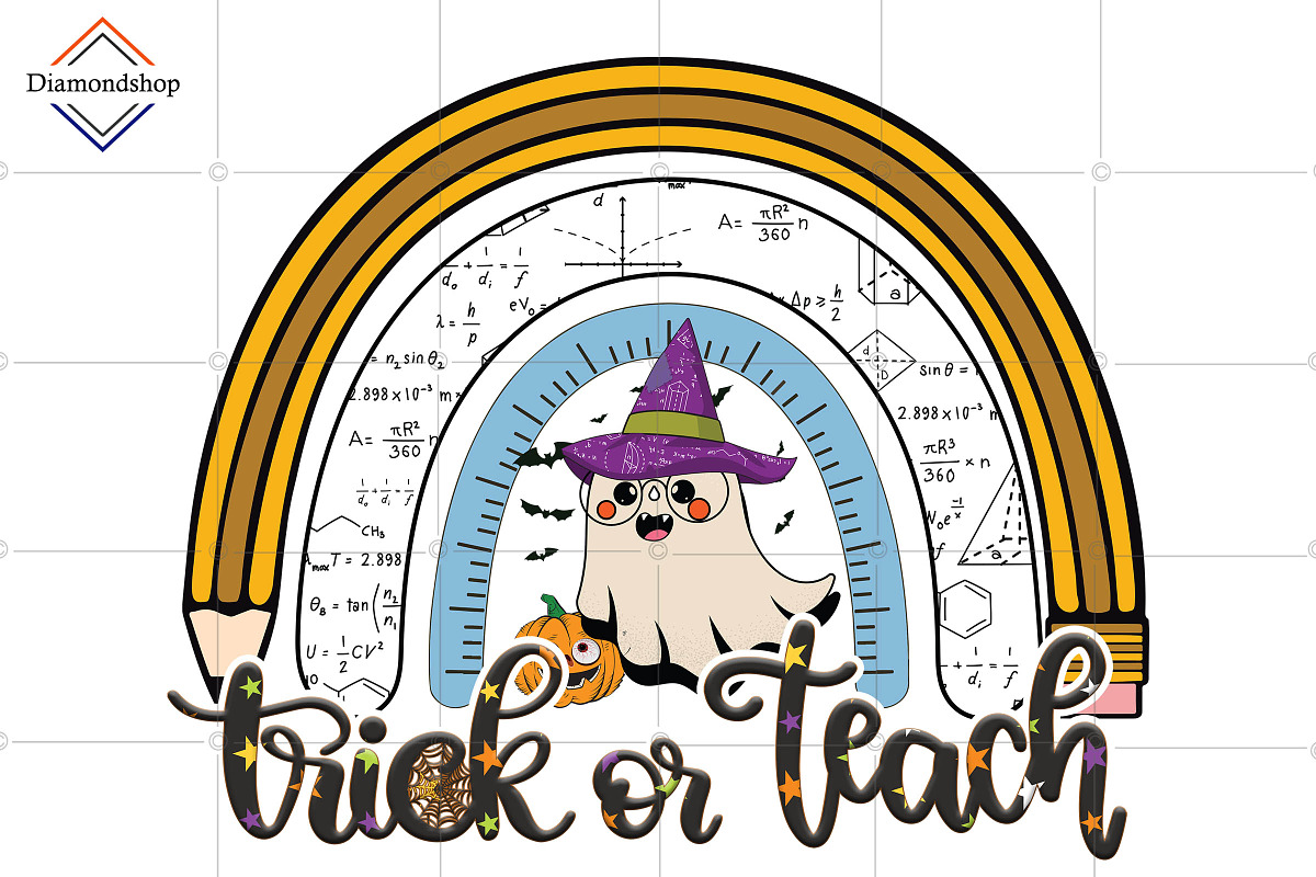 Rainbow Trick Or Teach Sublimation, a Decorative Illustration by DiamondShop (Photo 1 of 7)