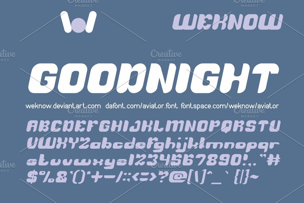 aviator font preview 2