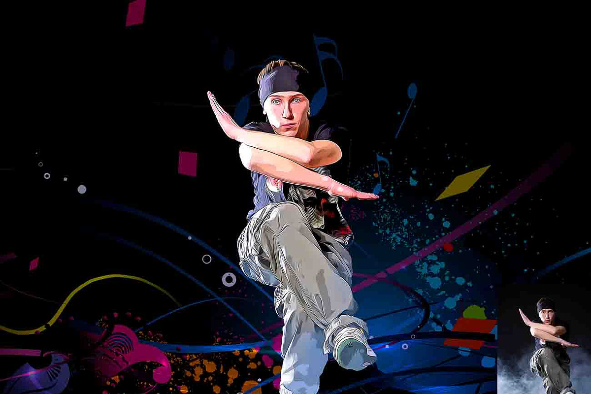 Hip Hop Art Photoshop Action, an Action Add-On by Studio Retouch