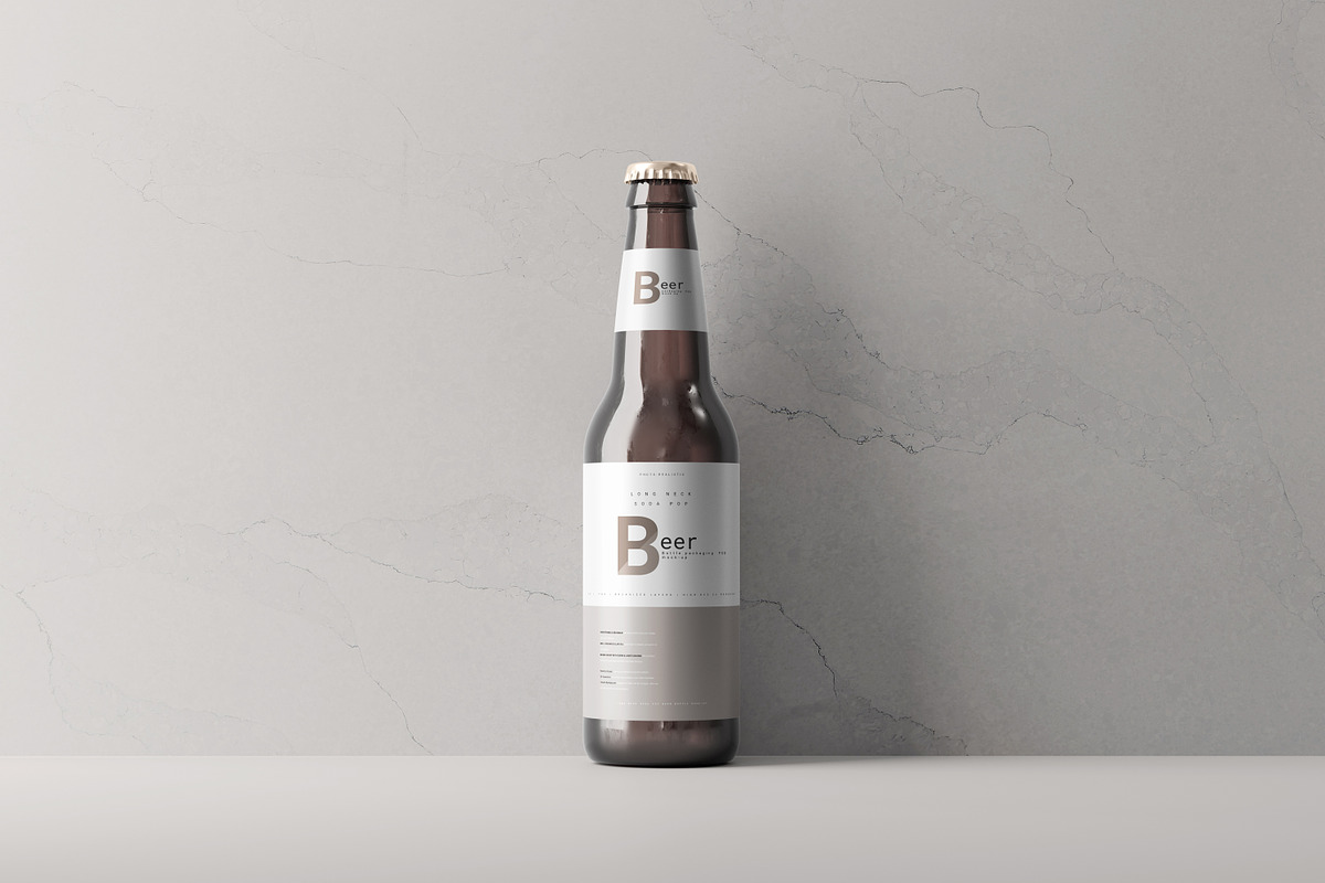 Beer Bottle Mockup, a Packaging Mockup by pmvch (Photo 9 of 10)