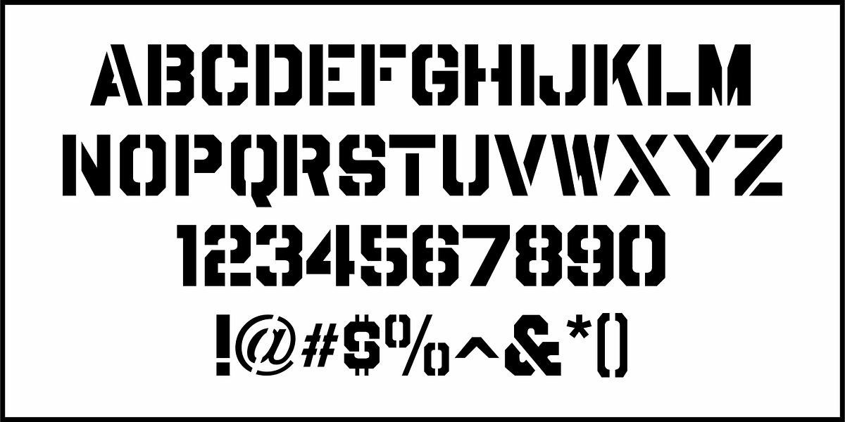 Chamfer Stencil Sans JNL, a Sans Serif Font by Jeff Levine Fonts (Photo 3 of 5)