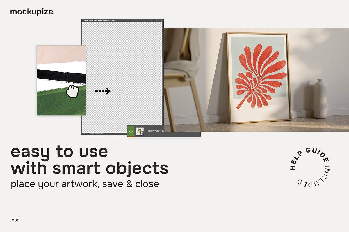 5x7 Leaning Frame Mockup Living, a Household Mockup by mockupize (Photo 3 of 7)