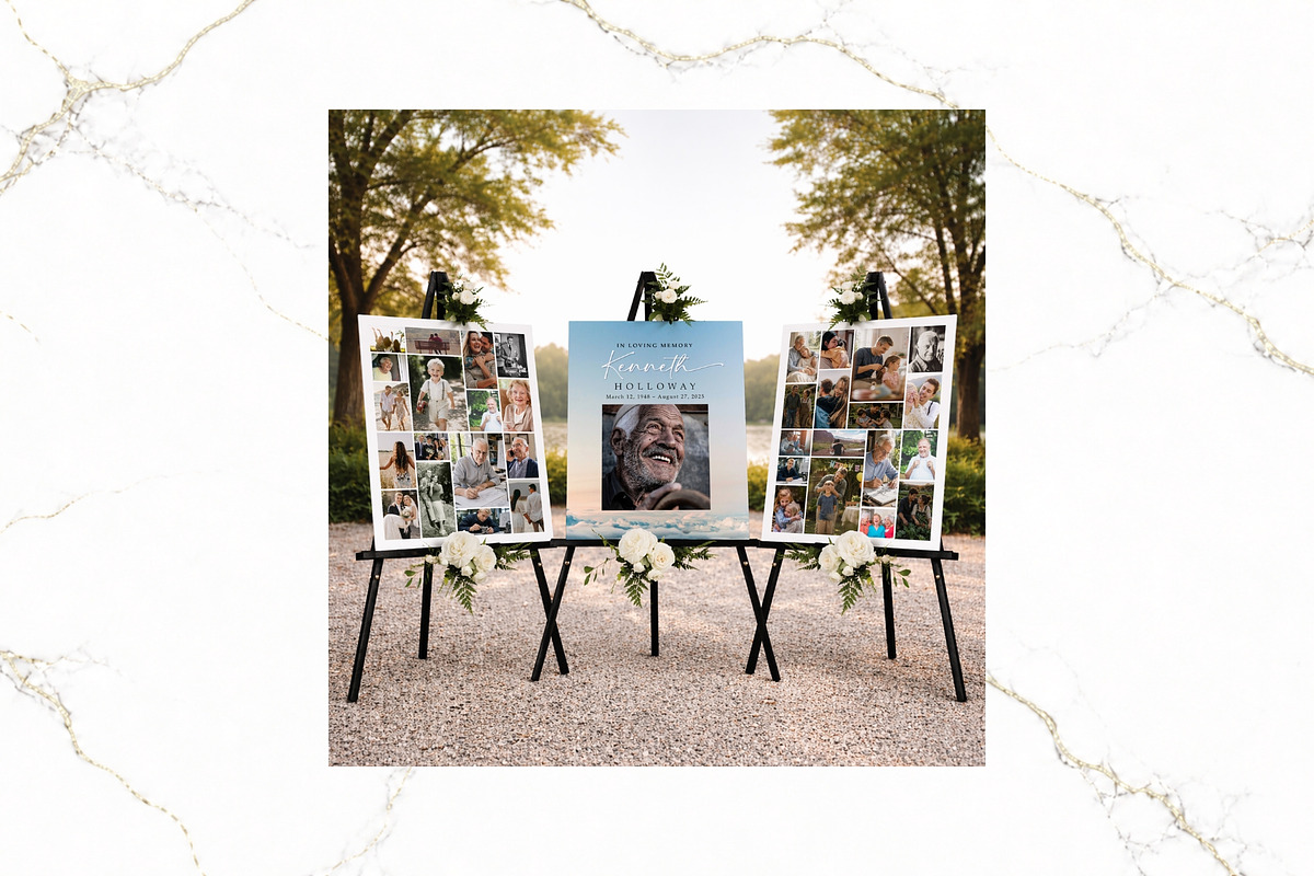 Funeral Bundle Canva FR011, a Stationery Template by TyphoonStudio (Photo 3 of 12)