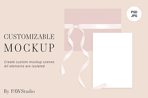 Customizable Card Mockup. Envelope