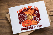 Halloween Cowboy boots Pumpkin cute, an Illustration by TanchaArt (Thumbnail 5 of 8)
