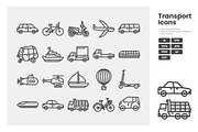 Transportation Vehicle Icon Set, an Outline Icon by erifqizeicon (Thumbnail 3 of 3)