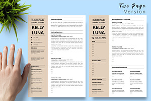 Teacher CV Design / Resume - Kelly