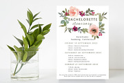 Floral Bachelorette party itinerary, an Invitation Template by EvaTemplates (Thumbnail 6 of 8)
