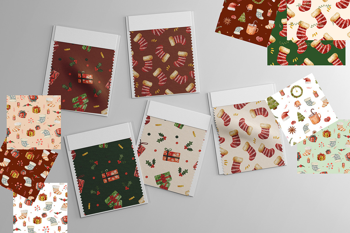 Watercolor Christmas Posters, an Illustration by KlymchukArtworks (Photo 4 of 9)