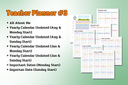 Teacher Planner #3 - Canva Template, a Templates & Theme by Adalin Shop (Thumbnail 3 of 16)