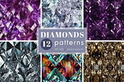 Diamonds seamless patterns, a Pattern Graphic by Ninterints (Thumbnail 1 of 16)