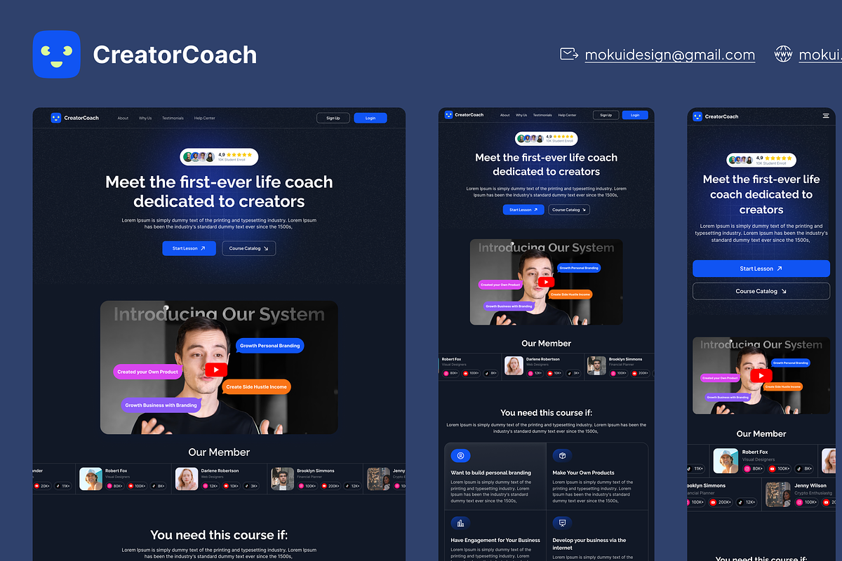 Landing Pages for Course / Workshop, an UI Kit Template by MokuiDesign (Photo 2 of 4)