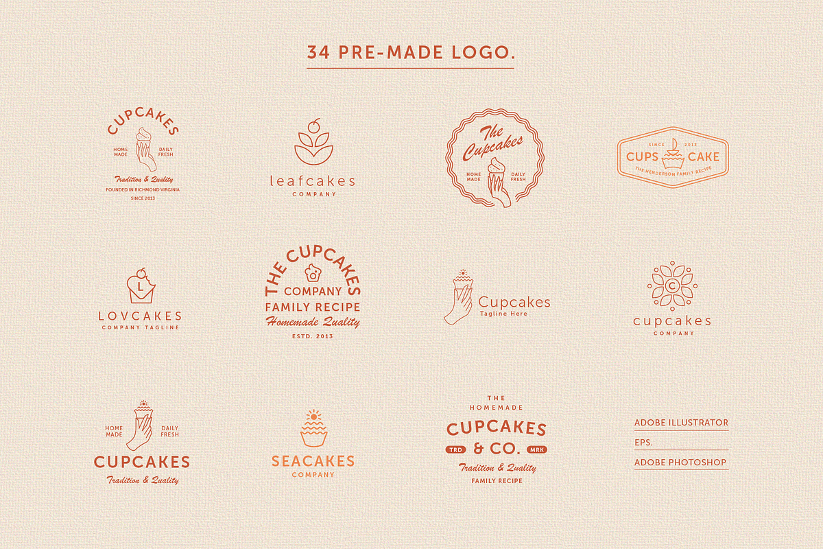 Cupcake Branding Kit, a Branding & Logo Template by Refolve Design (Photo 4 of 15)