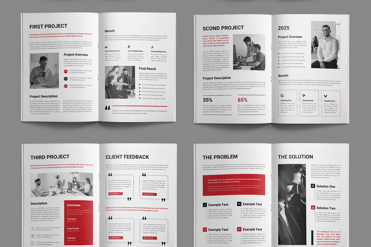 Case Study Booklet Template Design