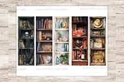 Bookcase Bookmarks, an Object Illustration by GlamArtZhanna (Thumbnail 3 of 9)