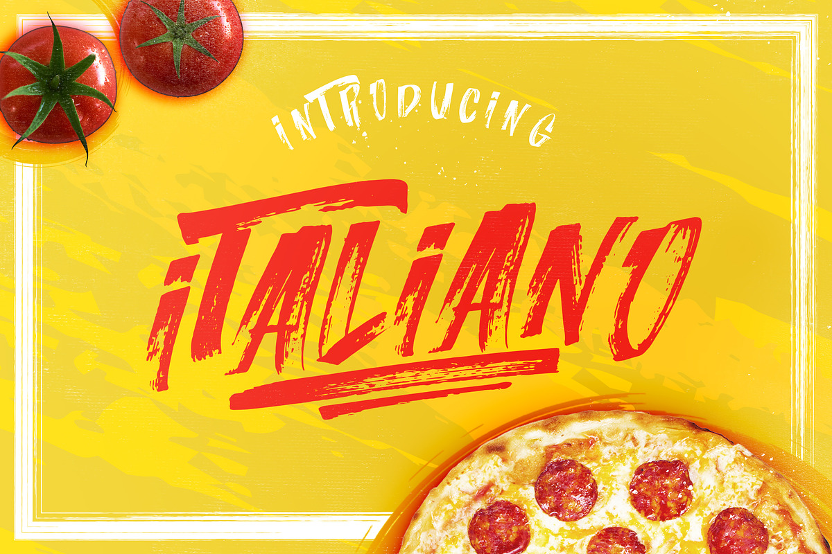 ITALIANO Brush Font +Extras preview 2